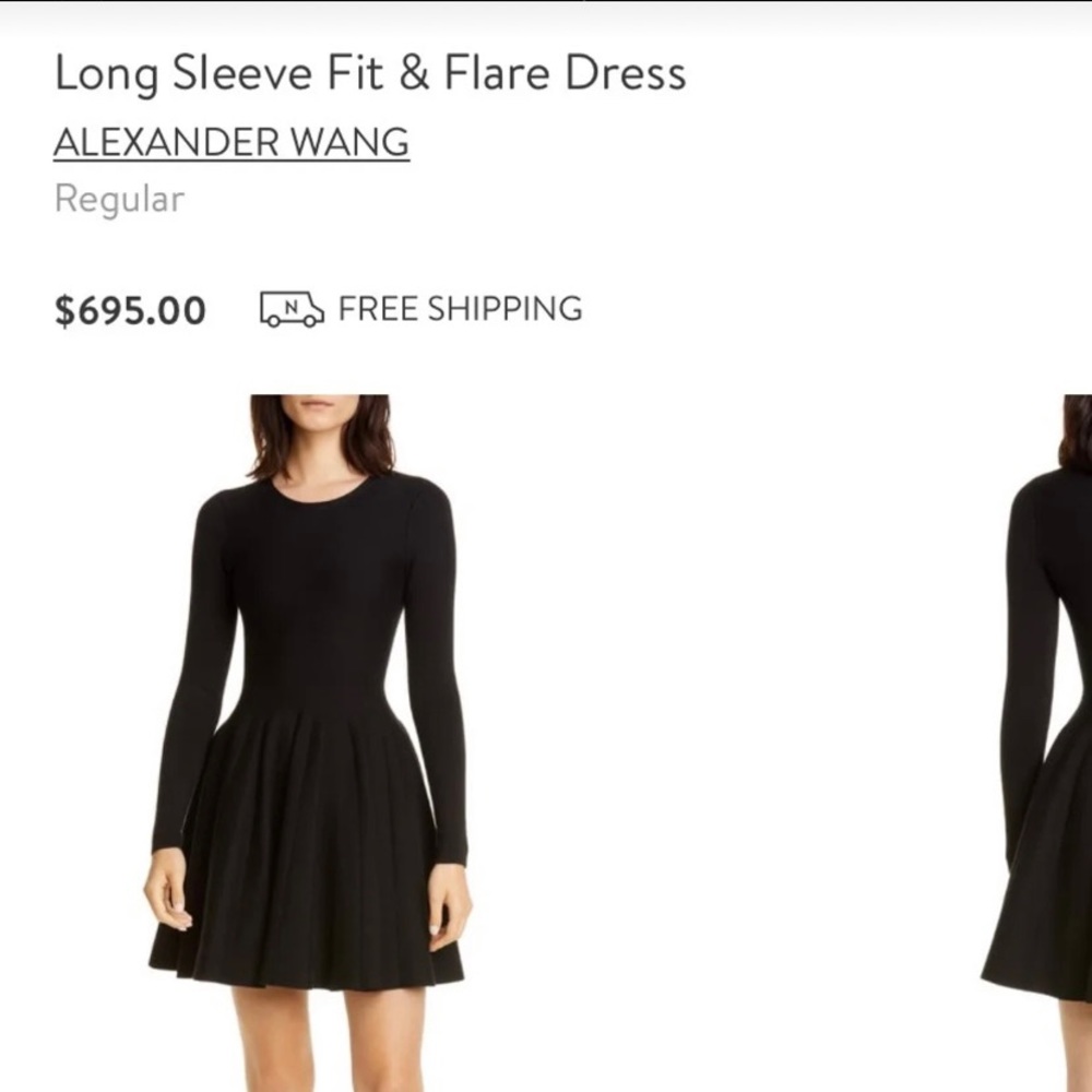 Alexander Wang Long Sleeve Fit & Flare D